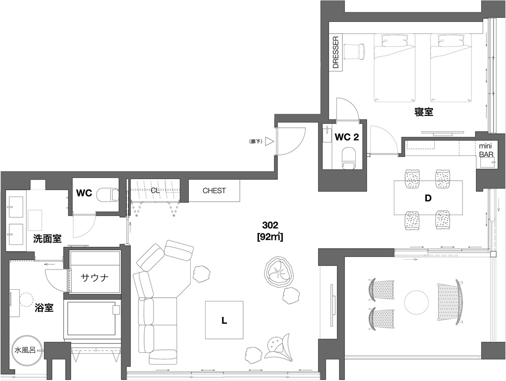 Terrace suite “BOU”