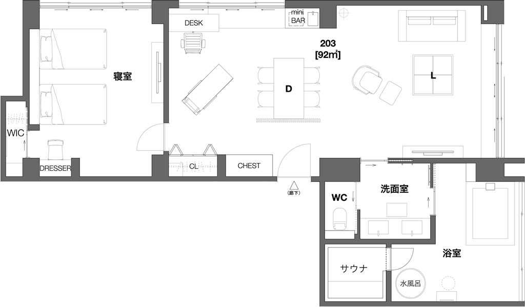 フォレストビュースイート 碧:平面図
