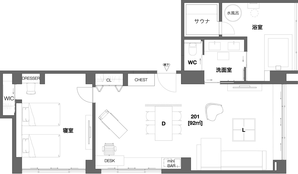 フォレストビュースイート 將:平面図